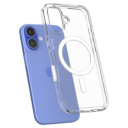 Coque MagSafe pour Apple iPhone 16, Spigen, Ultra Hybrid T, Blanche ACS09073