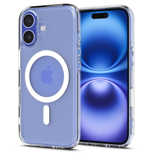 Coque MagSafe pour Apple iPhone 16, Spigen, Ultra Hybrid T, Blanche ACS09073