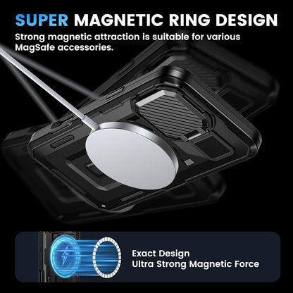 Custodia MagSafe per Apple iPhone 16, Techsuit, CamVault, Nera