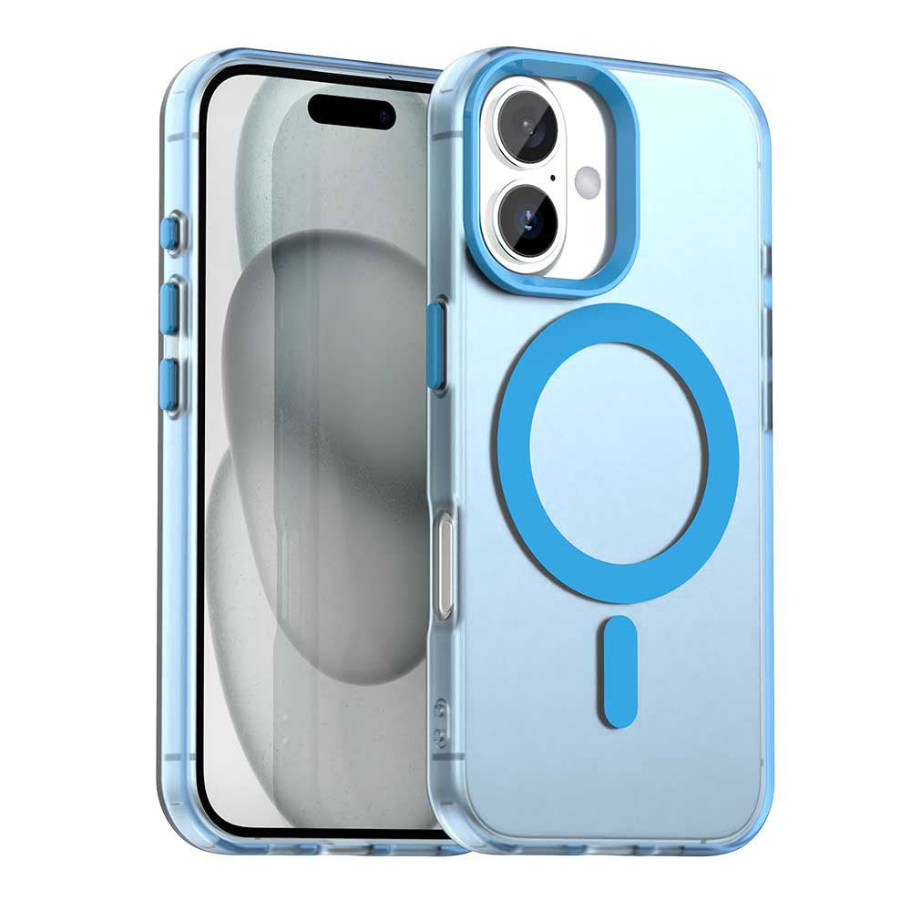 Custodia MagSafe per Apple iPhone 16, Techsuit, CandyCase, Blu