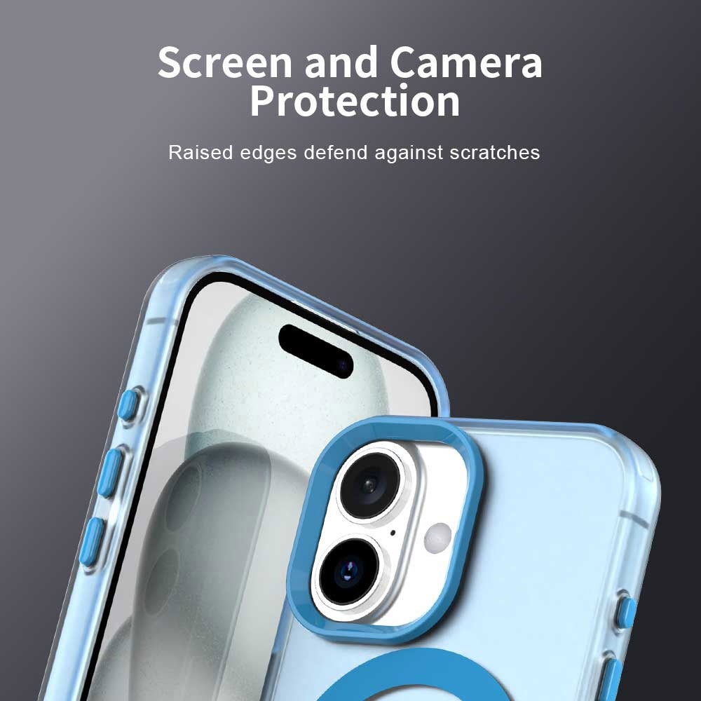 Custodia MagSafe per Apple iPhone 16, Techsuit, CandyCase, Blu