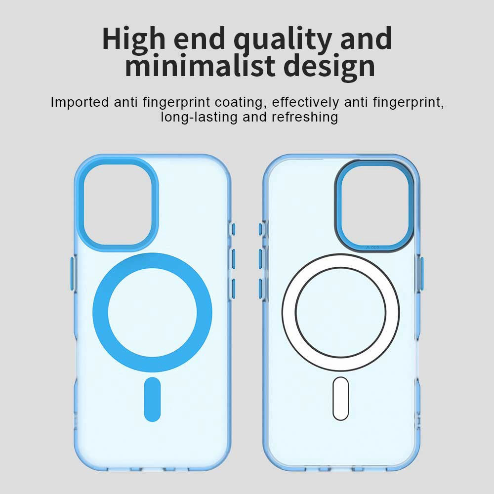 Custodia MagSafe per Apple iPhone 16, Techsuit, CandyCase, Blu