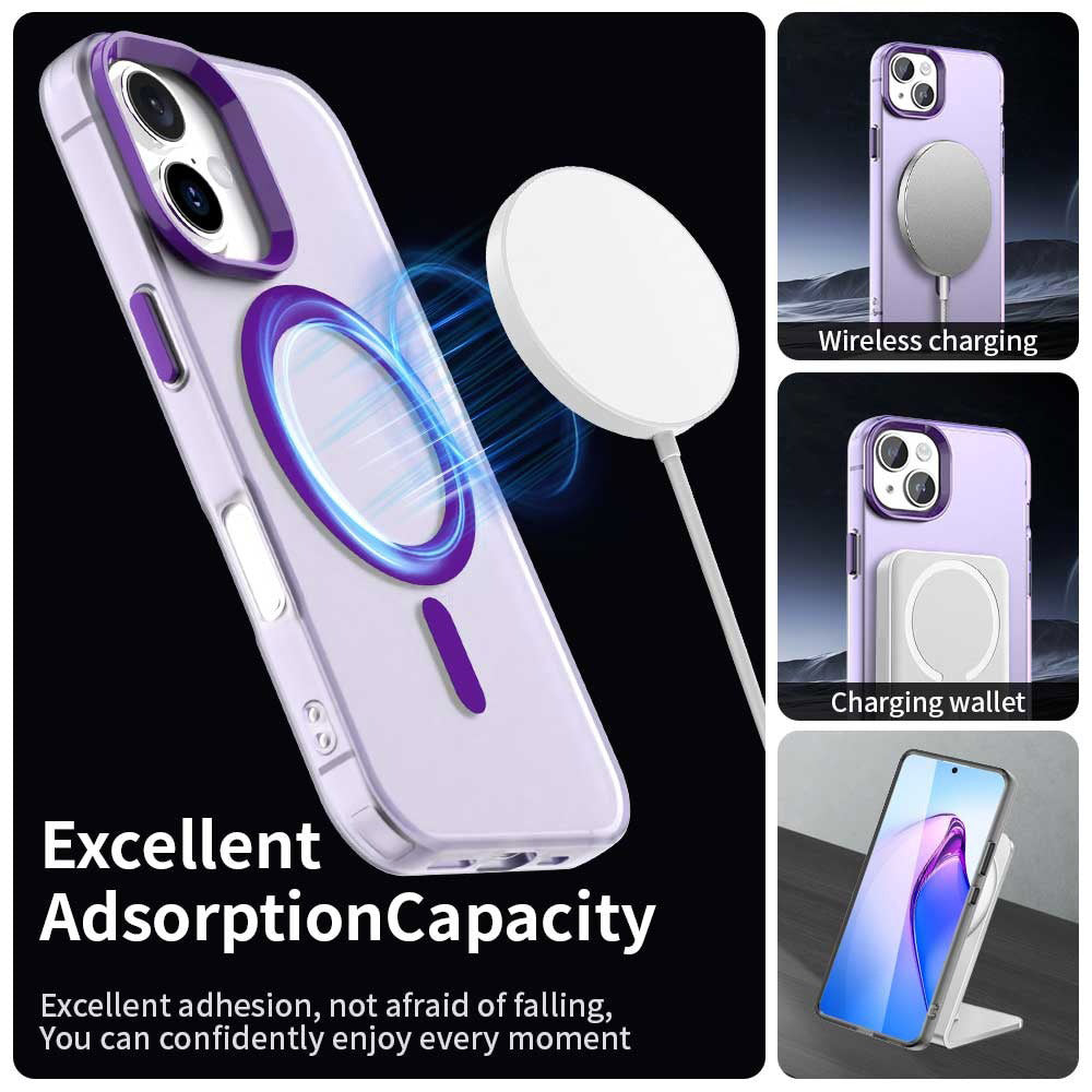 Custodia MagSafe per Apple iPhone 16, Techsuit, CandyCase, Viola