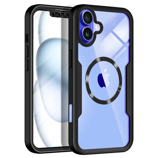 Coque MagSafe pour Apple iPhone 16, Techsuit, ColorVerse 360, Noire
