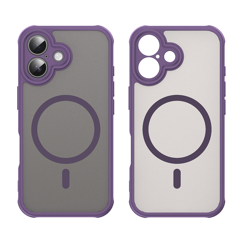 Coque MagSafe pour Apple iPhone 16, Techsuit, HaloFrost II, Violet