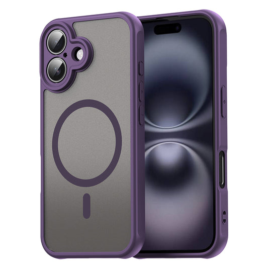 MagSafe Case for Apple iPhone 16, Techsuit, HaloFrost II, Purple