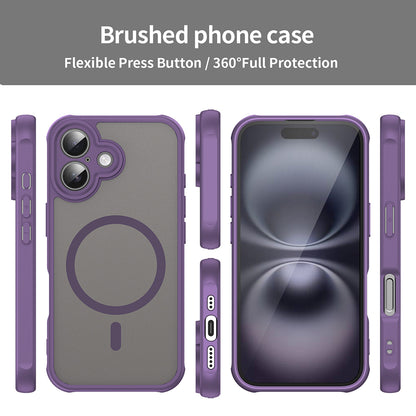 Coque MagSafe pour Apple iPhone 16, Techsuit, HaloFrost II, Violet