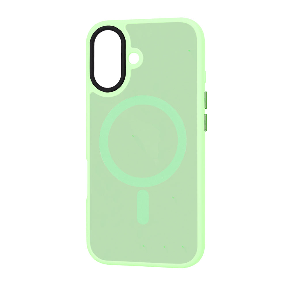 Coque MagSafe pour Apple iPhone 16, Techsuit, HaloFrost, Vert Clair
