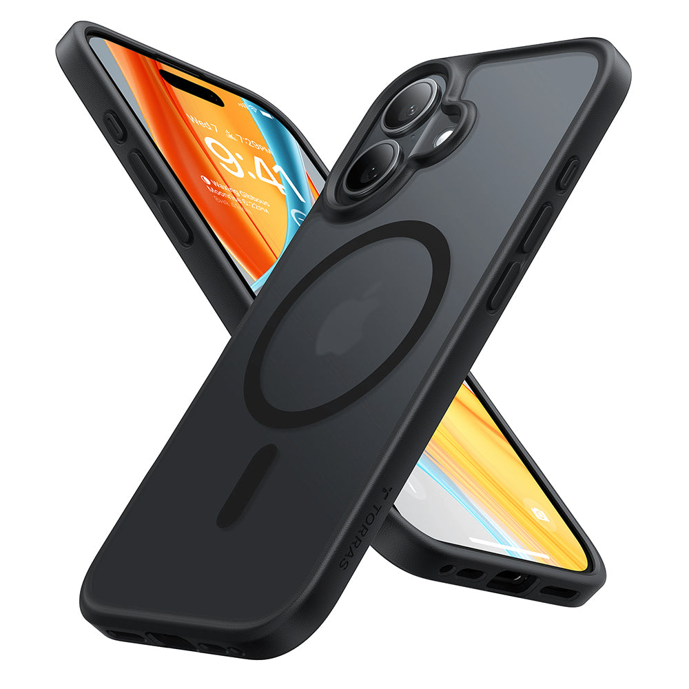 MagSafe Hülle für Apple iPhone 16, Torras, Guardian, Schwarz