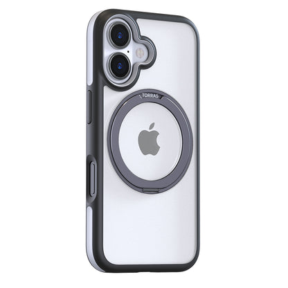 Custodia MagSafe per Apple iPhone 16, Torras, Ostand R Fusion, Nera