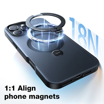 MagSafe Hülle für Apple iPhone 16, Torras, Ostand Spin, Transparent