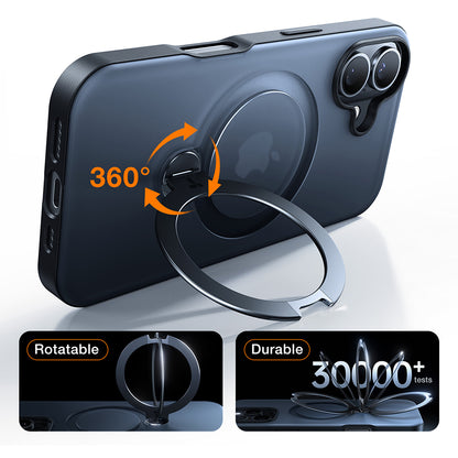 MagSafe Hülle für Apple iPhone 16, Torras, Ostand Spin, Transparent