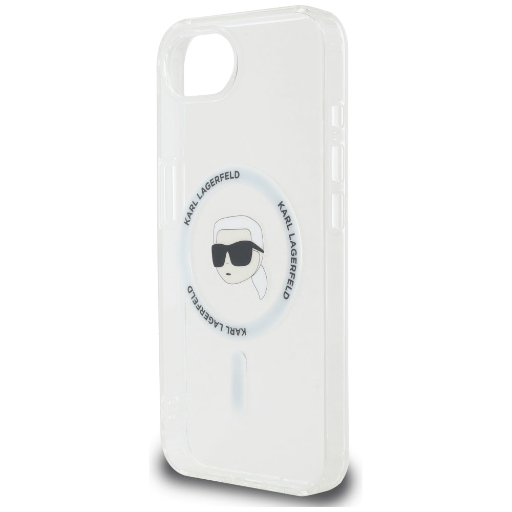 MagSafe Case for Apple iPhone 16e, Karl Lagerfeld, IML Karl's Head, White