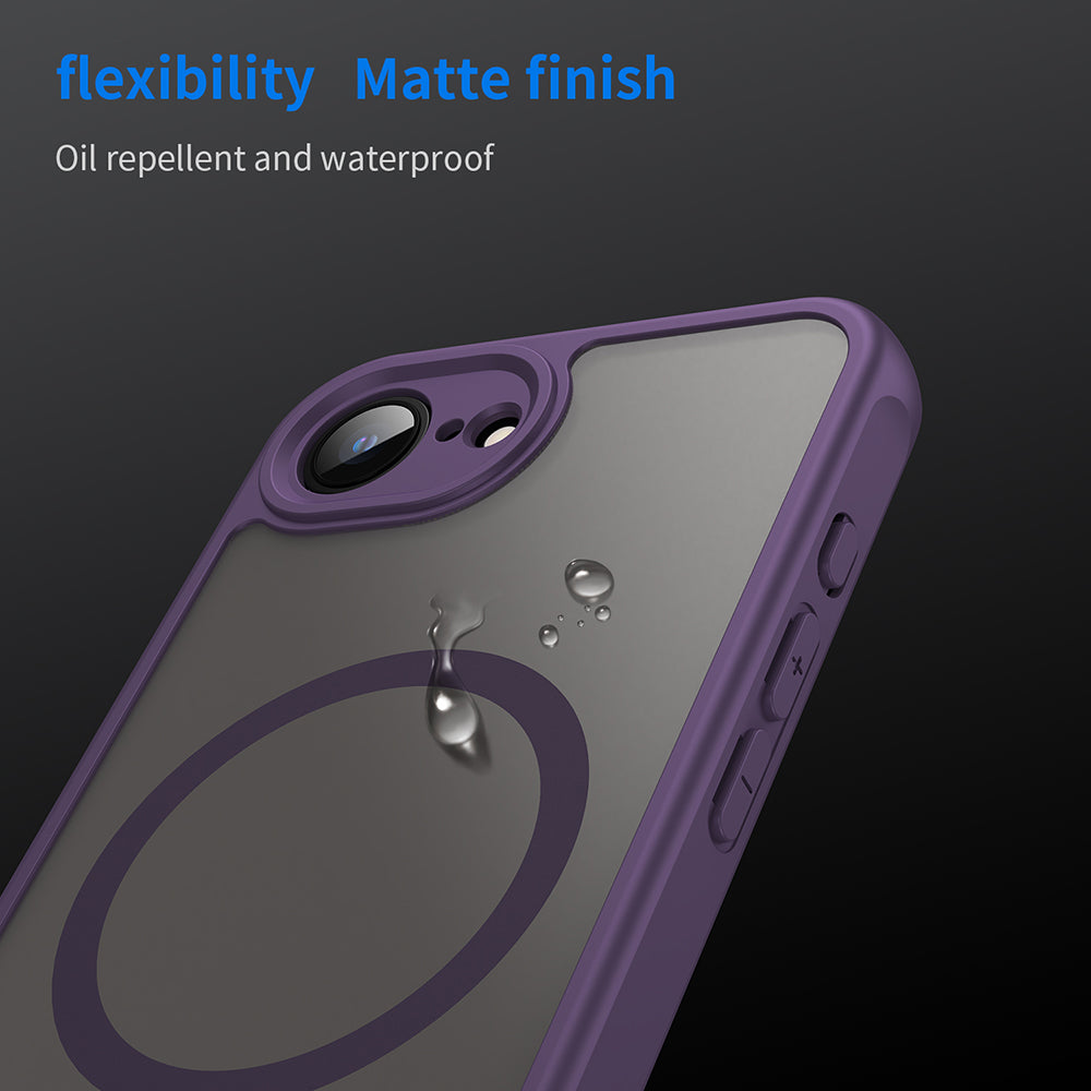 Custodia MagSafe per Apple iPhone 17e / 16e, Techsuit, HaloFrost II, Viola