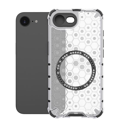 Coque MagSafe pour Apple iPhone 17e / 16e, Techsuit, HoneyComb Shield, Blanche