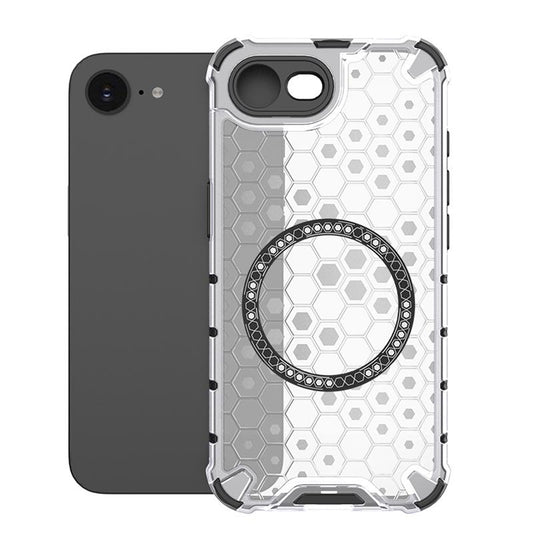 Custodia MagSafe per Apple iPhone 17e / 16e, Techsuit, HoneyComb Shield, Bianca
