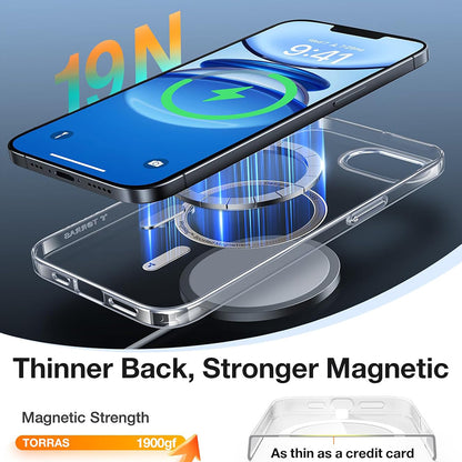 MagSafe Hülle für Apple iPhone 17e / 16e, Torras, OriginFit, Transparent