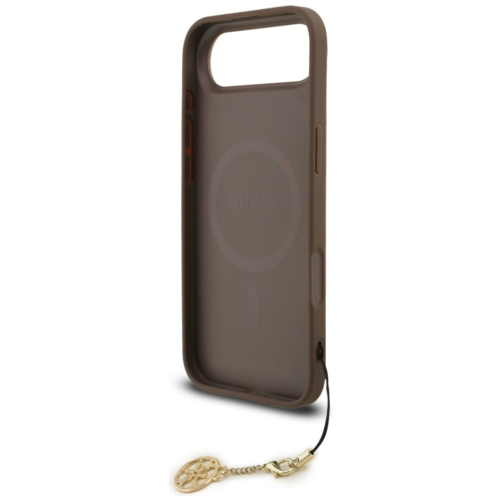Étui MagSafe pour Apple iPhone 17 Air, Guess, 4G Charm Cradle, Marron