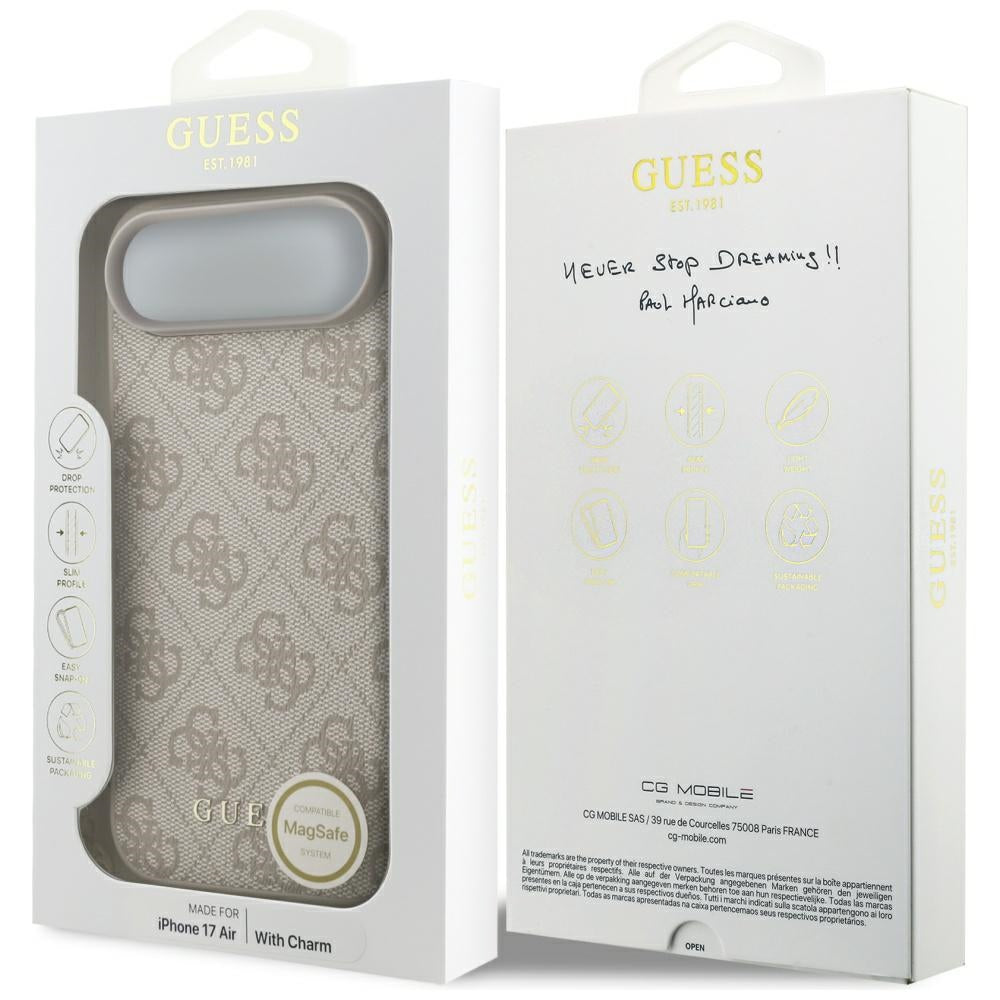 Étui MagSafe pour Apple iPhone 17 Air, Guess, 4G Charm Cradle, Rose