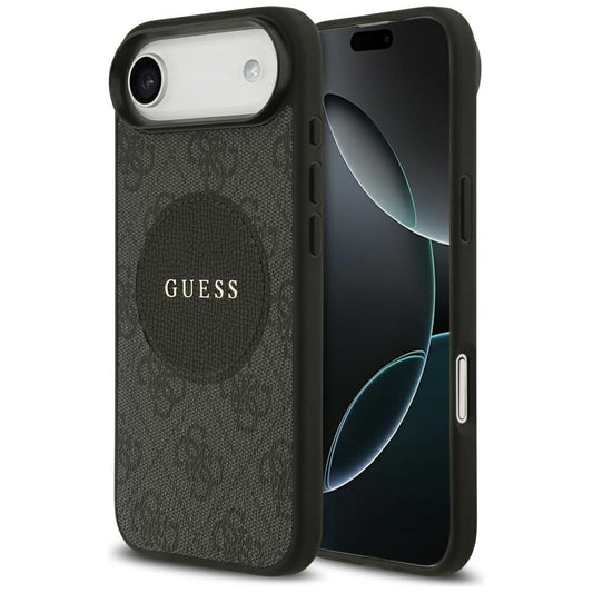 Étui MagSafe pour Apple iPhone 17 Air, Guess, logo classique 4G Circle, Noir