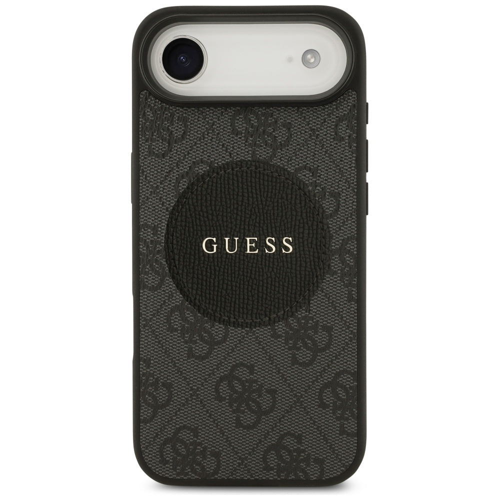 Étui MagSafe pour Apple iPhone 17 Air, Guess, logo classique 4G Circle, Noir