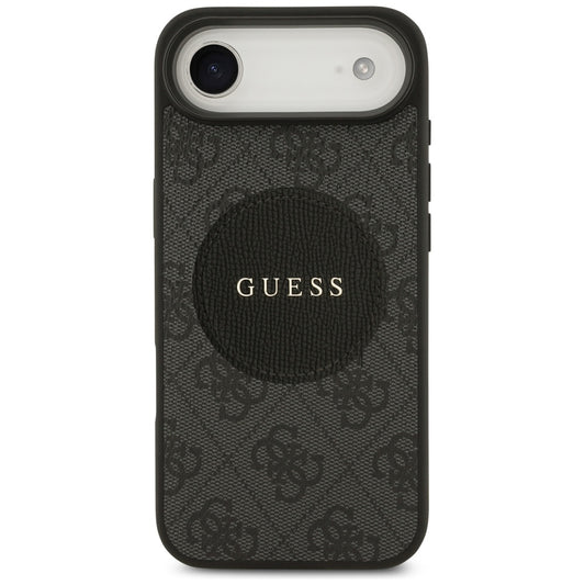 Étui MagSafe pour Apple iPhone 17 Air, Guess, logo classique 4G Circle, Noir