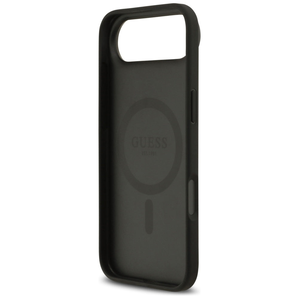 Étui MagSafe pour Apple iPhone 17 Air, Guess, logo classique 4G Circle, Noir