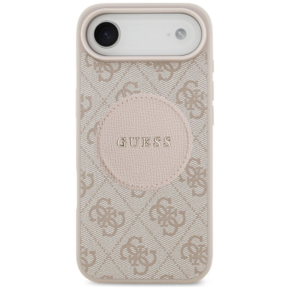 Étui MagSafe pour Apple iPhone 17 Air, Guess, 4G Circle Classic Logo, Rose
