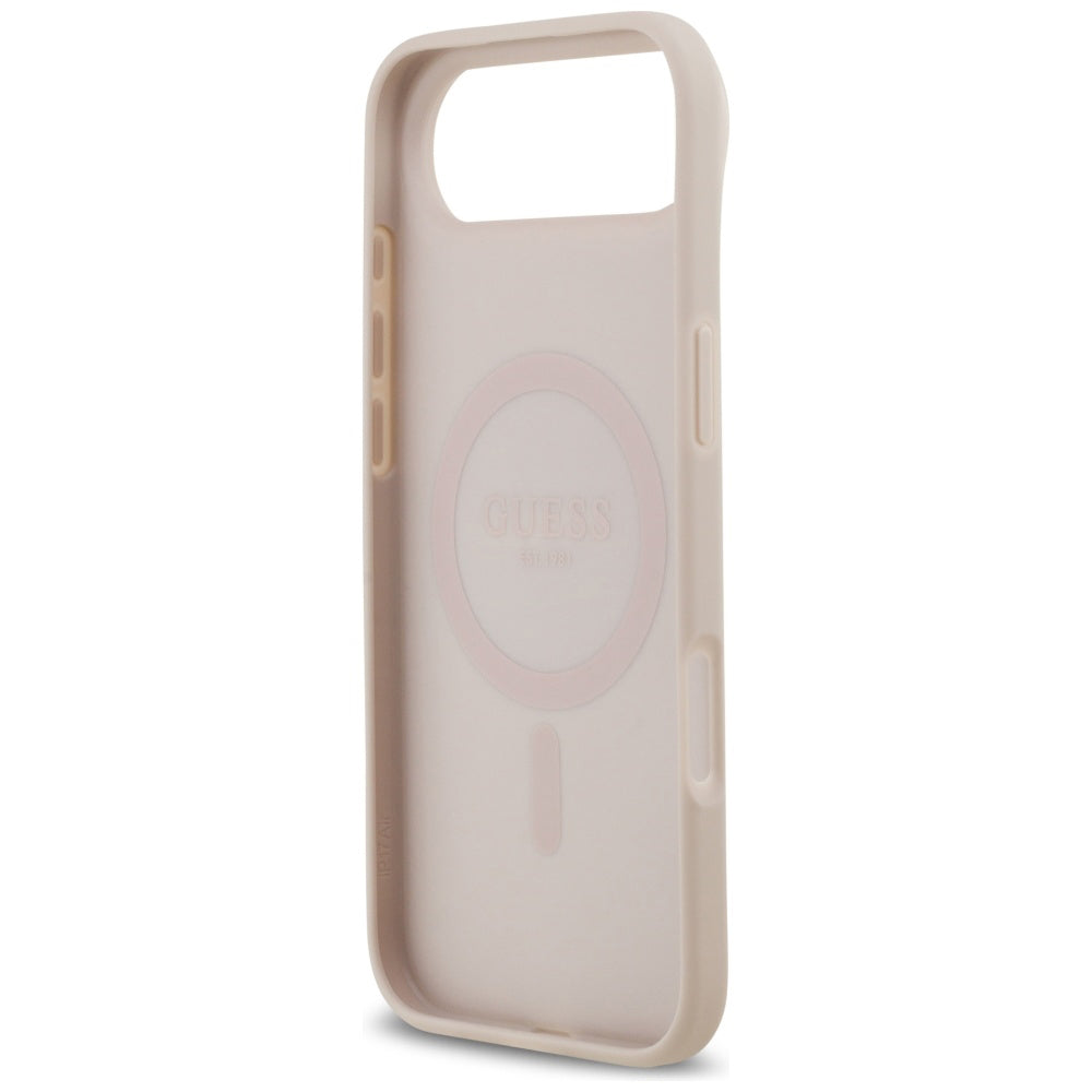 Étui MagSafe pour Apple iPhone 17 Air, Guess, 4G Circle Classic Logo, Rose