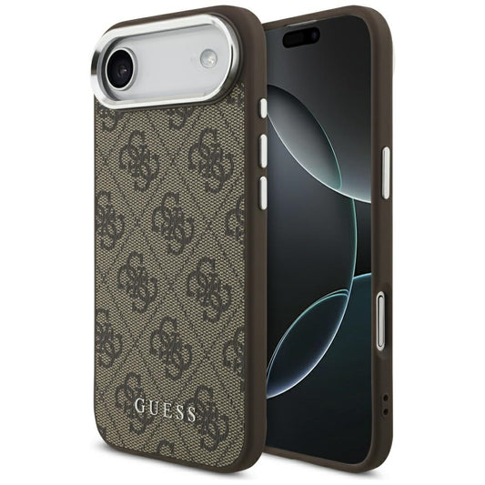 Coque MagSafe pour Apple iPhone 17 Air, Guess, Logo Classique 4G, Marron