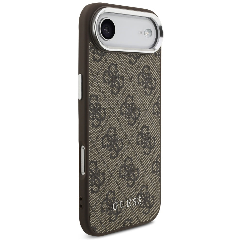 Coque MagSafe pour Apple iPhone 17 Air, Guess, Logo Classique 4G, Marron