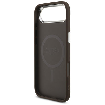 Coque MagSafe pour Apple iPhone 17 Air, Guess, Logo Classique 4G, Marron