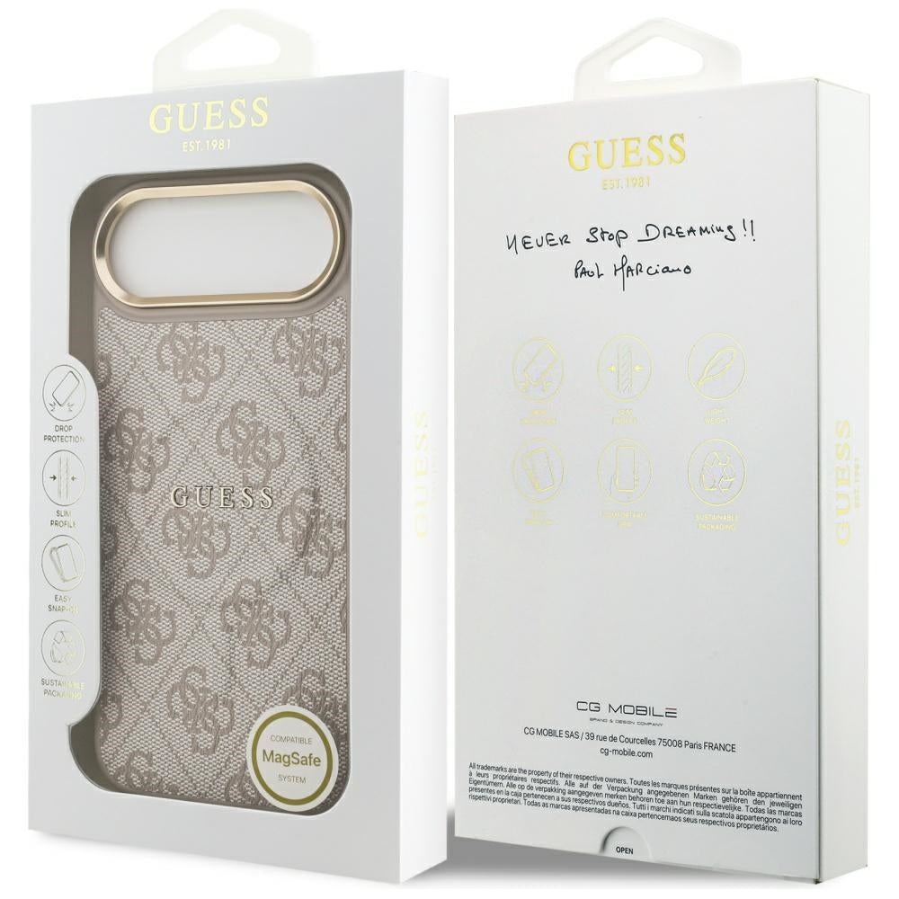 Custodia MagSafe per Apple iPhone 17 Air, Guess, 4G Classic, Rosa
