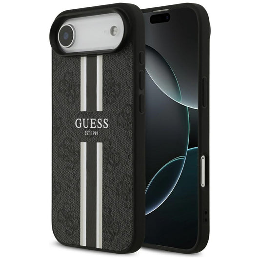 Étui MagSafe pour Apple iPhone 17 Air, Guess, 4G Printed Stripes, Noir