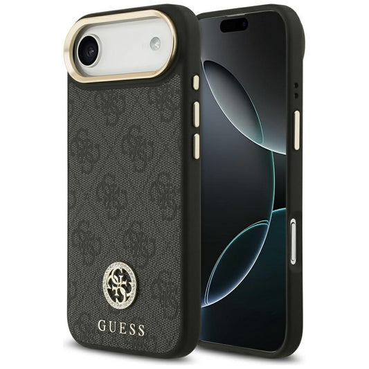 MagSafe Hülle für Apple iPhone 17 Air, Guess, 4G Strass Logo, Schwarz
