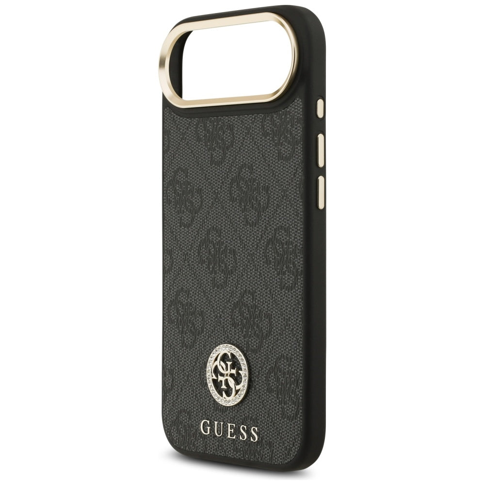 MagSafe Hülle für Apple iPhone 17 Air, Guess, 4G Strass Logo, Schwarz