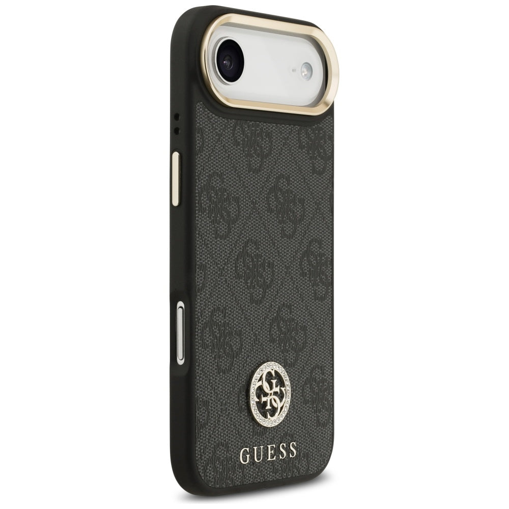 MagSafe Hülle für Apple iPhone 17 Air, Guess, 4G Strass Logo, Schwarz