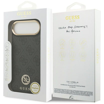 MagSafe Hülle für Apple iPhone 17 Air, Guess, 4G Strass Logo, Schwarz