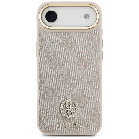 MagSafe Hülle für Apple iPhone 17 Air, Guess, 4G Strass Logo, Rosa