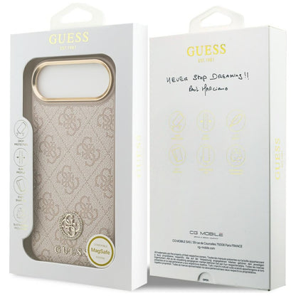 MagSafe Hülle für Apple iPhone 17 Air, Guess, 4G Strass Logo, Rosa
