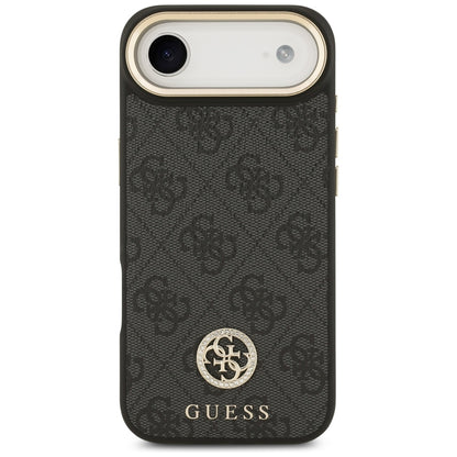 MagSafe Hülle für Apple iPhone 17 Air, Guess, 4G Strass Logo mit großem Band, Schwarz