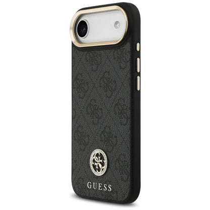MagSafe Hülle für Apple iPhone 17 Air, Guess, 4G Strass Logo mit großem Band, Schwarz