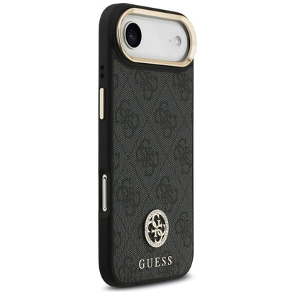 MagSafe Hülle für Apple iPhone 17 Air, Guess, 4G Strass Logo mit großem Band, Schwarz