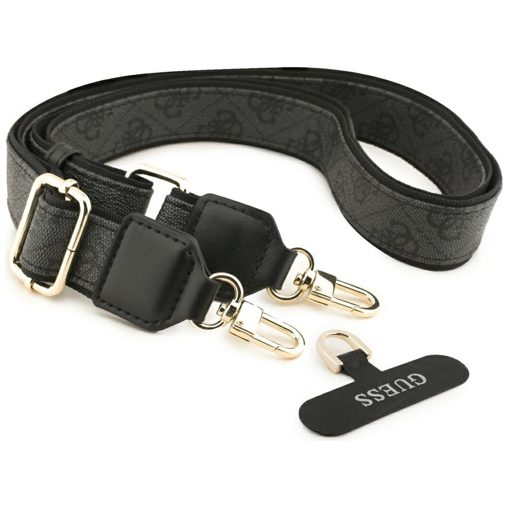 MagSafe Hülle für Apple iPhone 17 Air, Guess, 4G Strass Logo mit großem Band, Schwarz