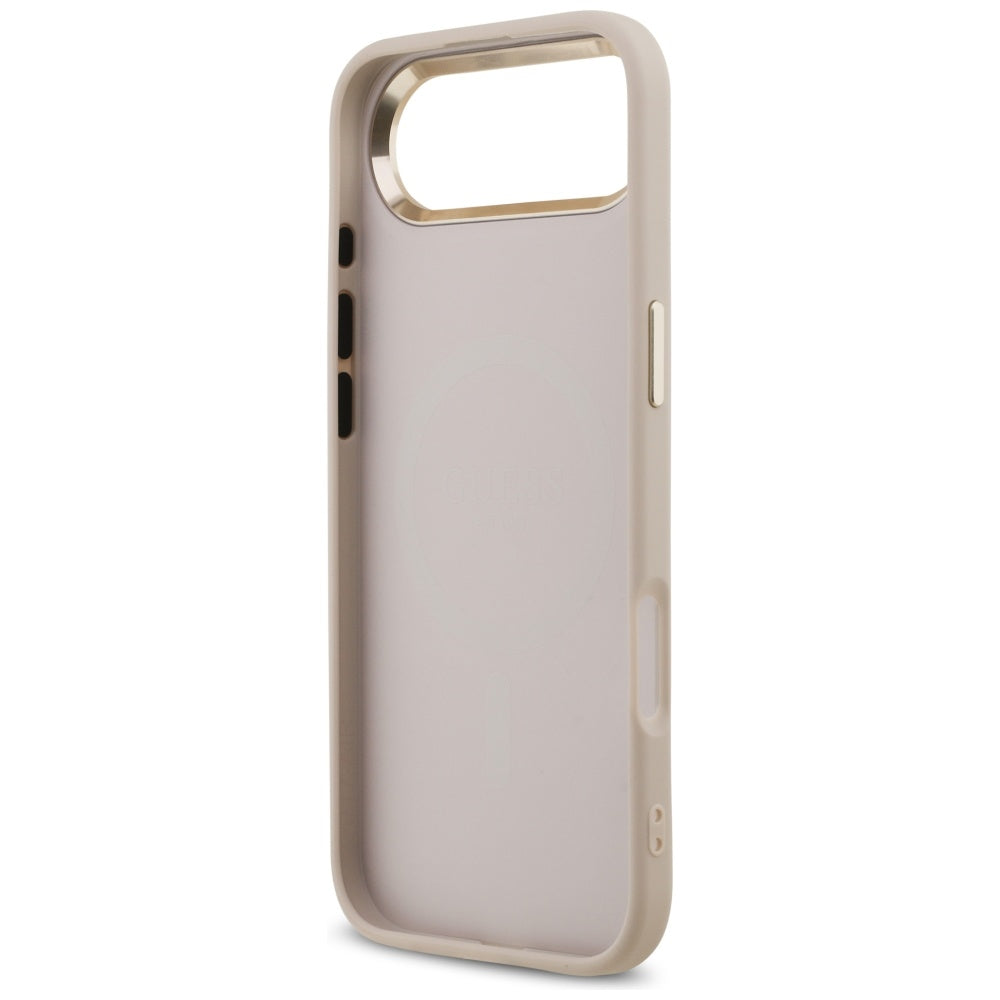 MagSafe Hülle für Apple iPhone 17 Air, Guess, 4G Triangle Logo, Roségold