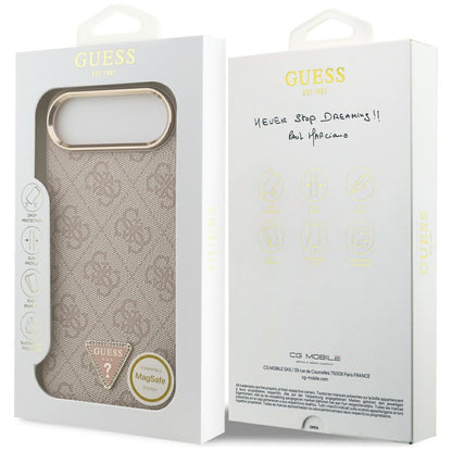 MagSafe Hülle für Apple iPhone 17 Air, Guess, 4G Triangle Logo, Roségold