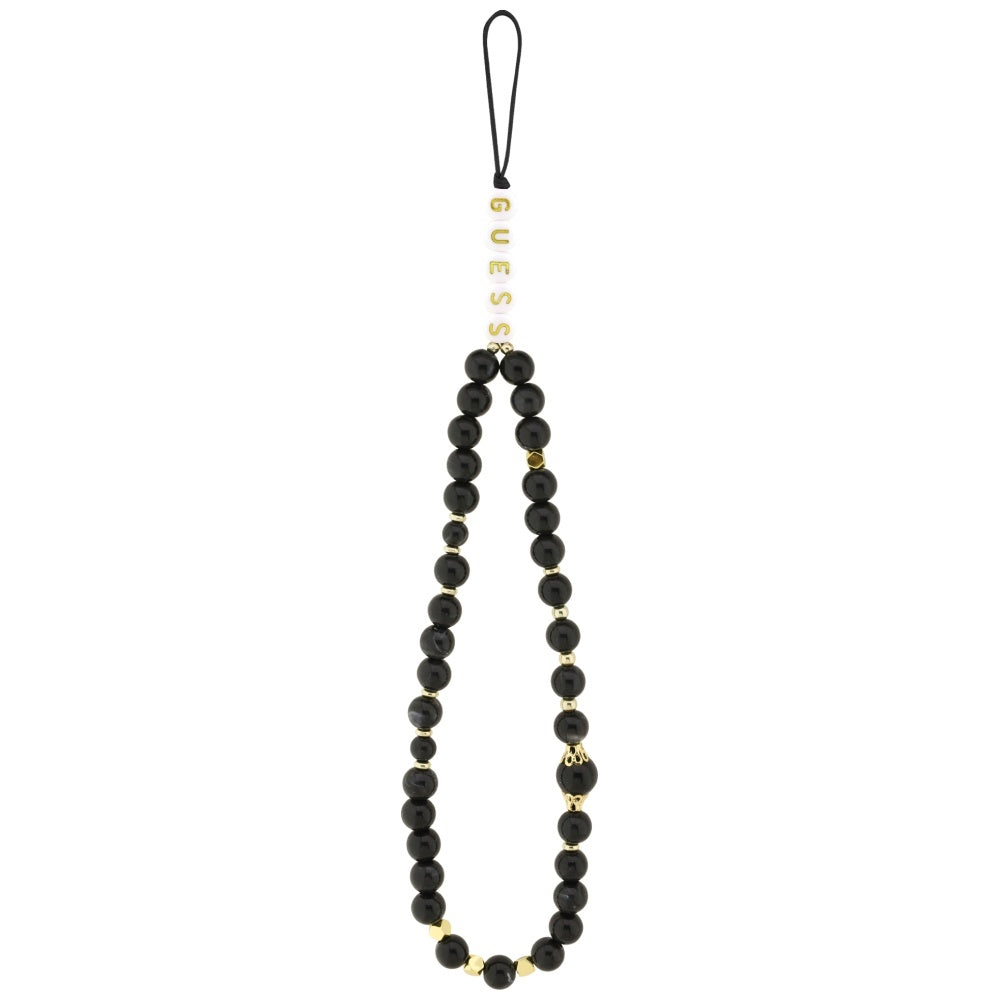 MagSafe Case for Apple iPhone 17 Air, Guess, 4G Triangle Logo with Cord Strap, Black