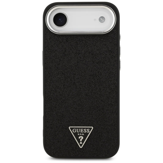 Custodia MagSafe per Apple iPhone 17 Air, Guess, Logo Triangolo Glitter, Nera