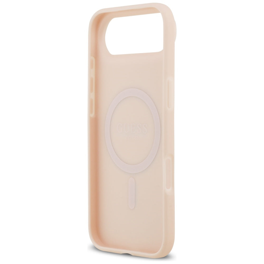 MagSafe Hülle für Apple iPhone 17 Air, Guess, Grained Flowers, Rosa