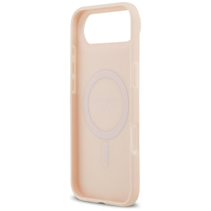 MagSafe Hülle für Apple iPhone 17 Air, Guess, Grained Flowers, Rosa